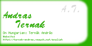 andras ternak business card